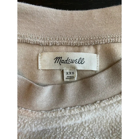 Madewell Women's (Re)sourced Brushed Side-Button Relaxed Sweatshirt in Cream XXS - Picture 16 of 16